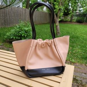 Proenza Schouler Large Ruched Tote Lt Nude Black Pre-owned